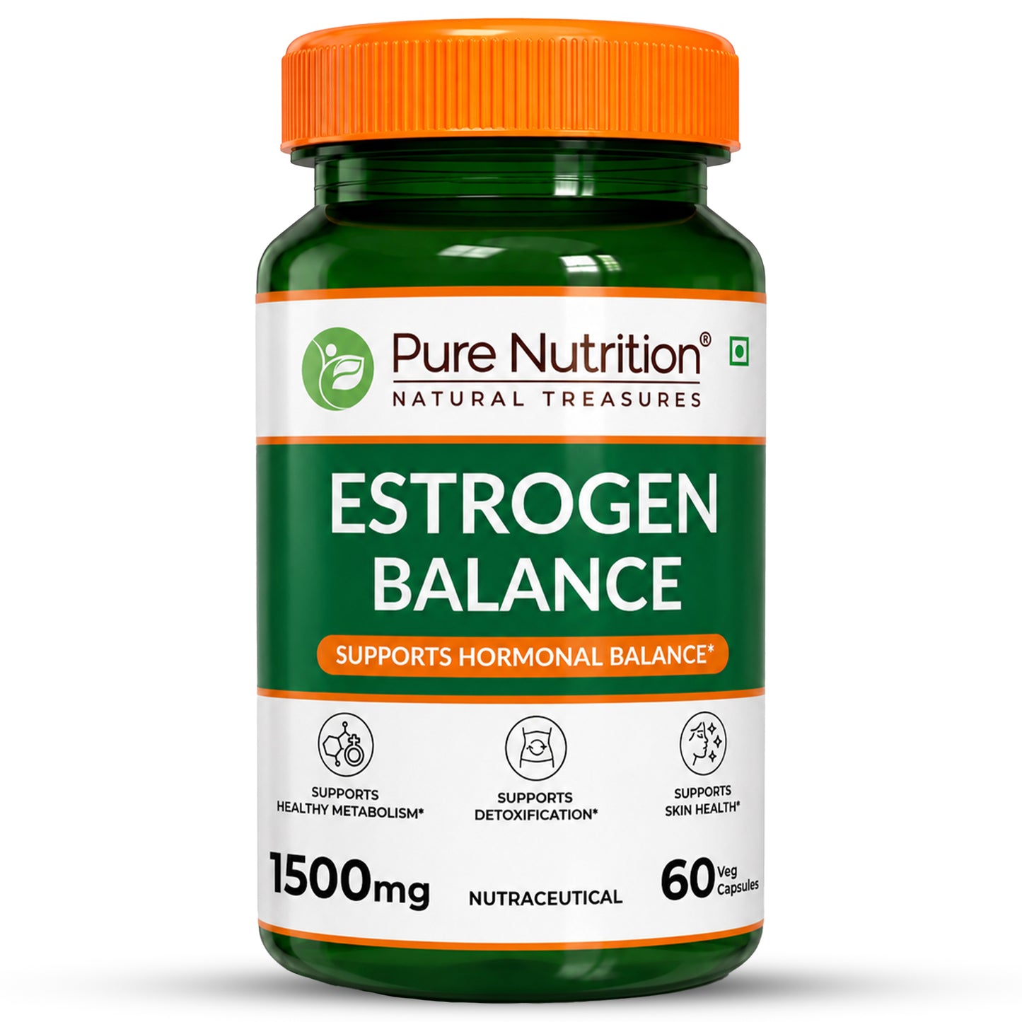 Estrogen Balance 1500mg | DIM, Calcium D-Glucarate & Chasteberry | 60 Veg Capsules