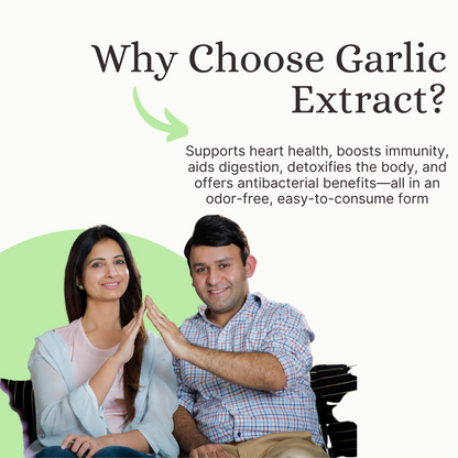 Garlic Extract – Supports Heart Health & Immunity – 500mg Allicin-Rich Formula – 60 Capsules