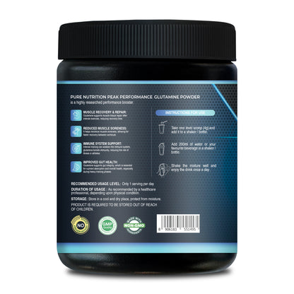 Pure L-Glutamine Powder 200g | Unflavoured Recovery & Workout Nutrition Supplement