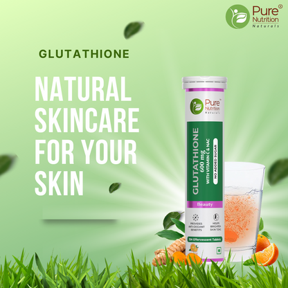Glutathione 600mg with Vitamin C & Saffron, 15 Effervescent Tablets | Skin Radiance & Glow