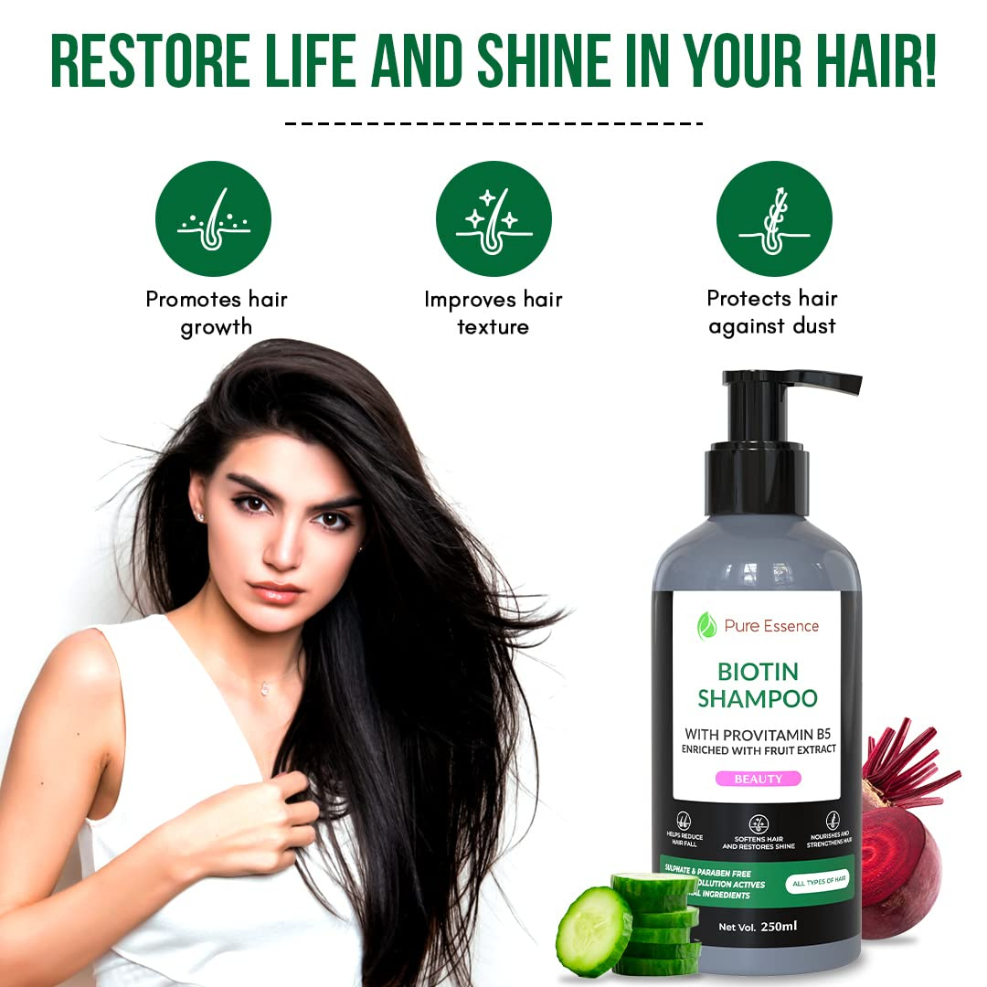 Complete Biotin Hair Care Solution Pack – Shampoo, Conditioner, and Biotin Tablets with Ayurvedic Extracts-60 tablets