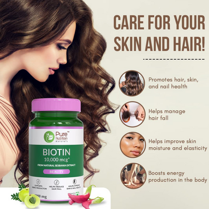 Complete Biotin Hair Care Solution Pack – Shampoo, Conditioner, and Biotin Tablets with Ayurvedic Extracts-60 tablets