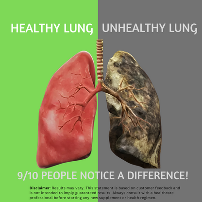 Comparison illustration of healthy and unhealthy lungs demonstrating the importance of maintaining respiratory wellness.
