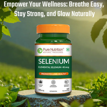 Selenium Supplement - 60 Veg Capsules | Supports Immune Function & Antioxidant Protection