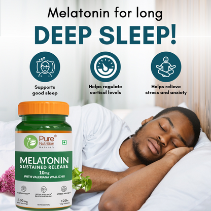 Melatonin 10 Mg 120 Tabs - Promotes Better Sleep & Supports Relaxation