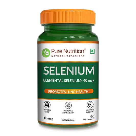 Selenium Supplement - 60 Veg Capsules | Supports Immune Function & Antioxidant Protection