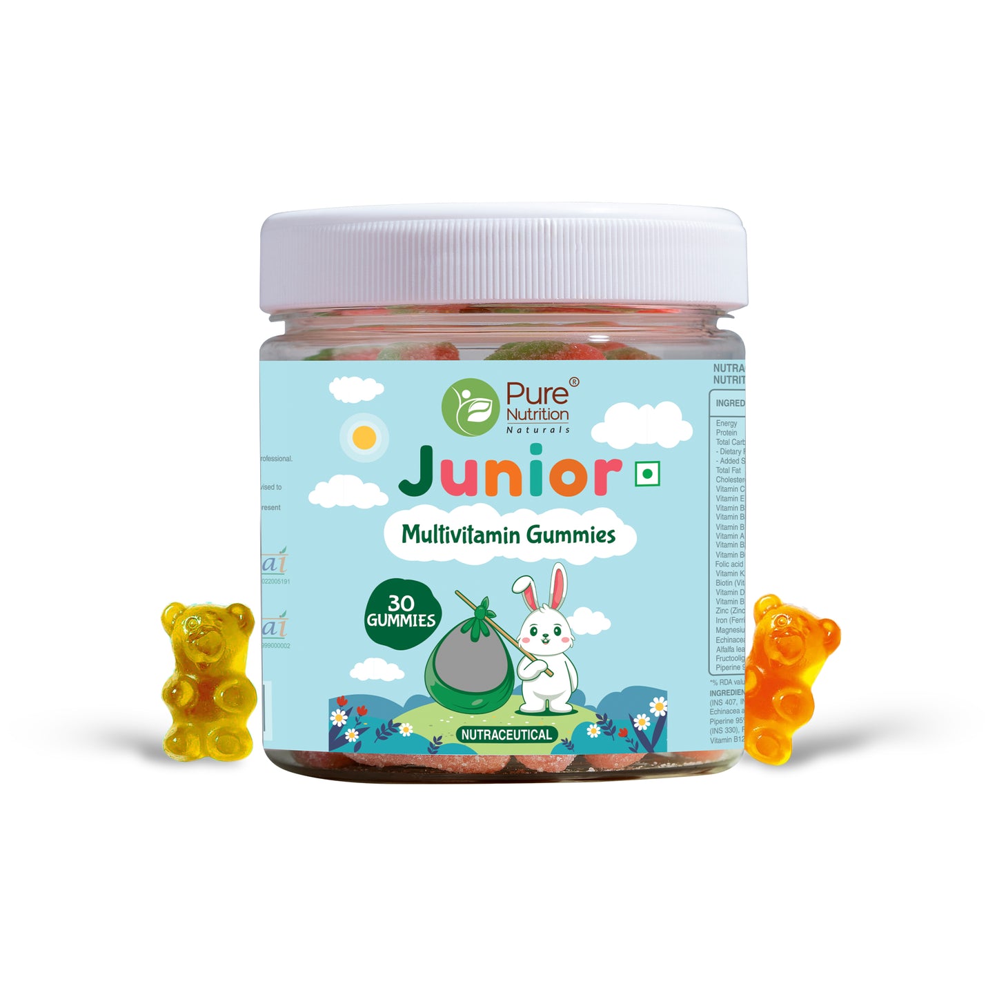 Multivitamin Kids Gummies - 30 Vegetarian Gummies | Supports Healthy Growth and Development