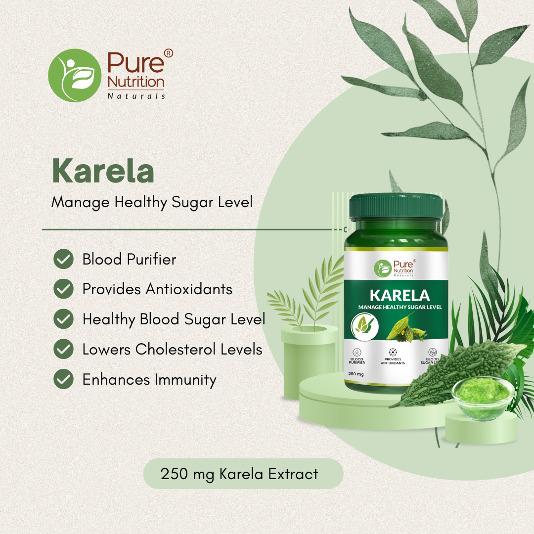 Karela Extract Supplement| Promotes Healthy Sugar Levels & Metabolic Wellness - 60 Tablets