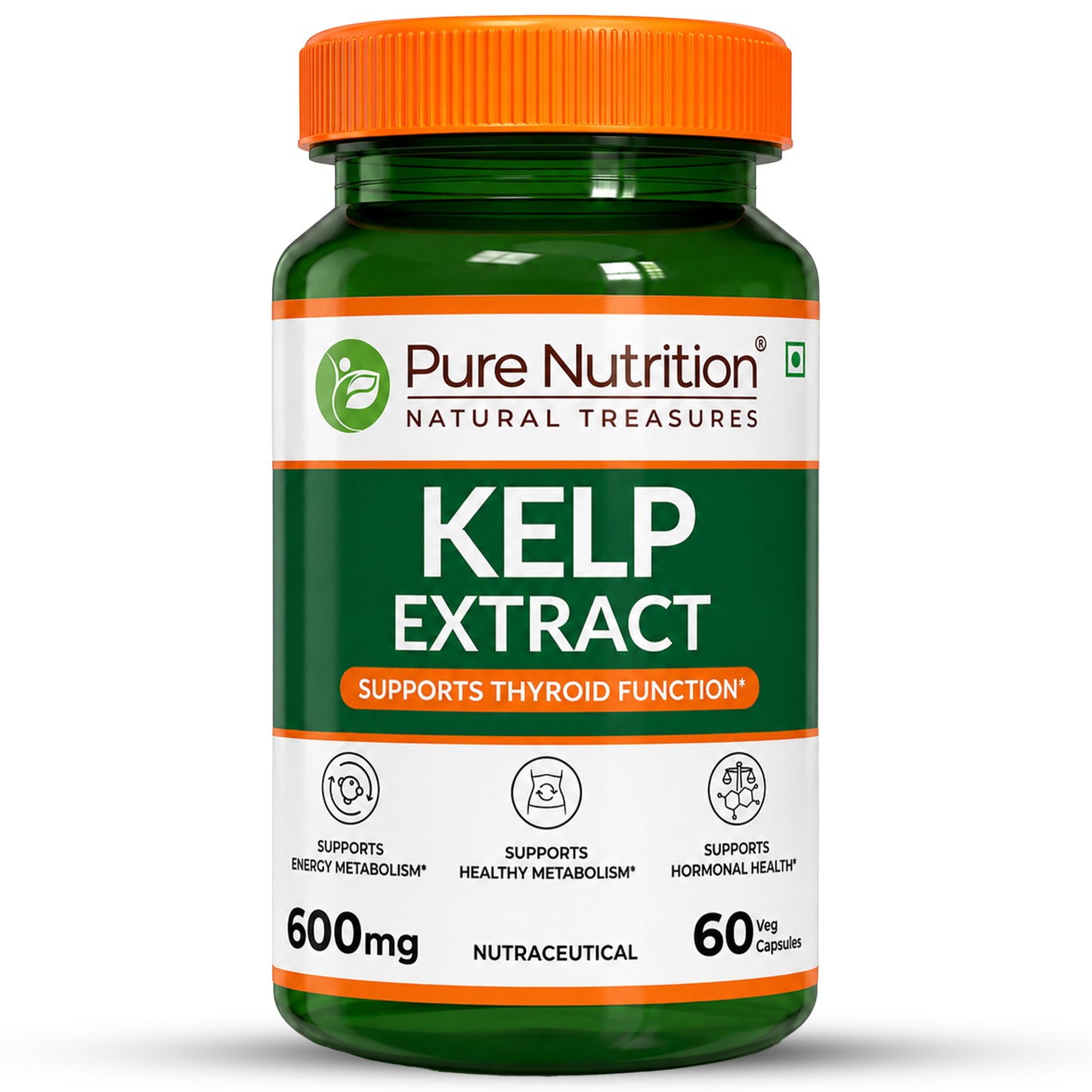 Kelp Extract 600mg | 60 Veg Capsules | Laminaria spp. Whole Plant Extract