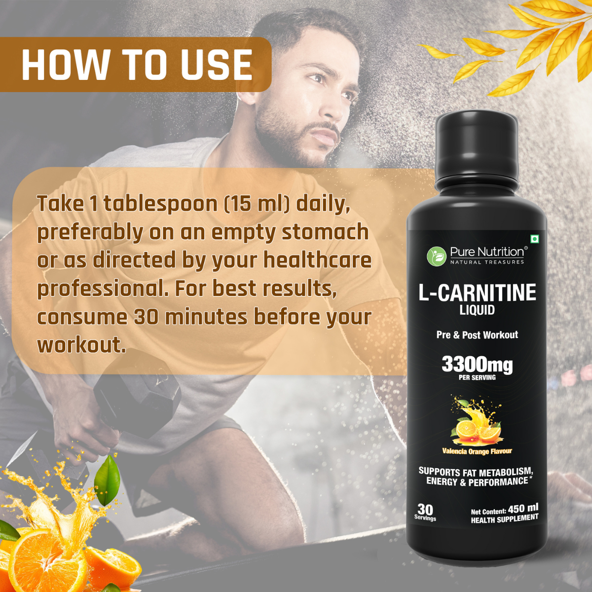 L-Carnitine for Pre & Post Workout – Pure Nutrition