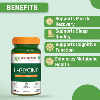 Pure Nutrition L-Glycine | 500 mg | 120 Veg Capsules