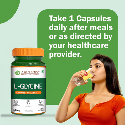 Pure Nutrition L-Glycine | 500 mg | 120 Veg Capsules