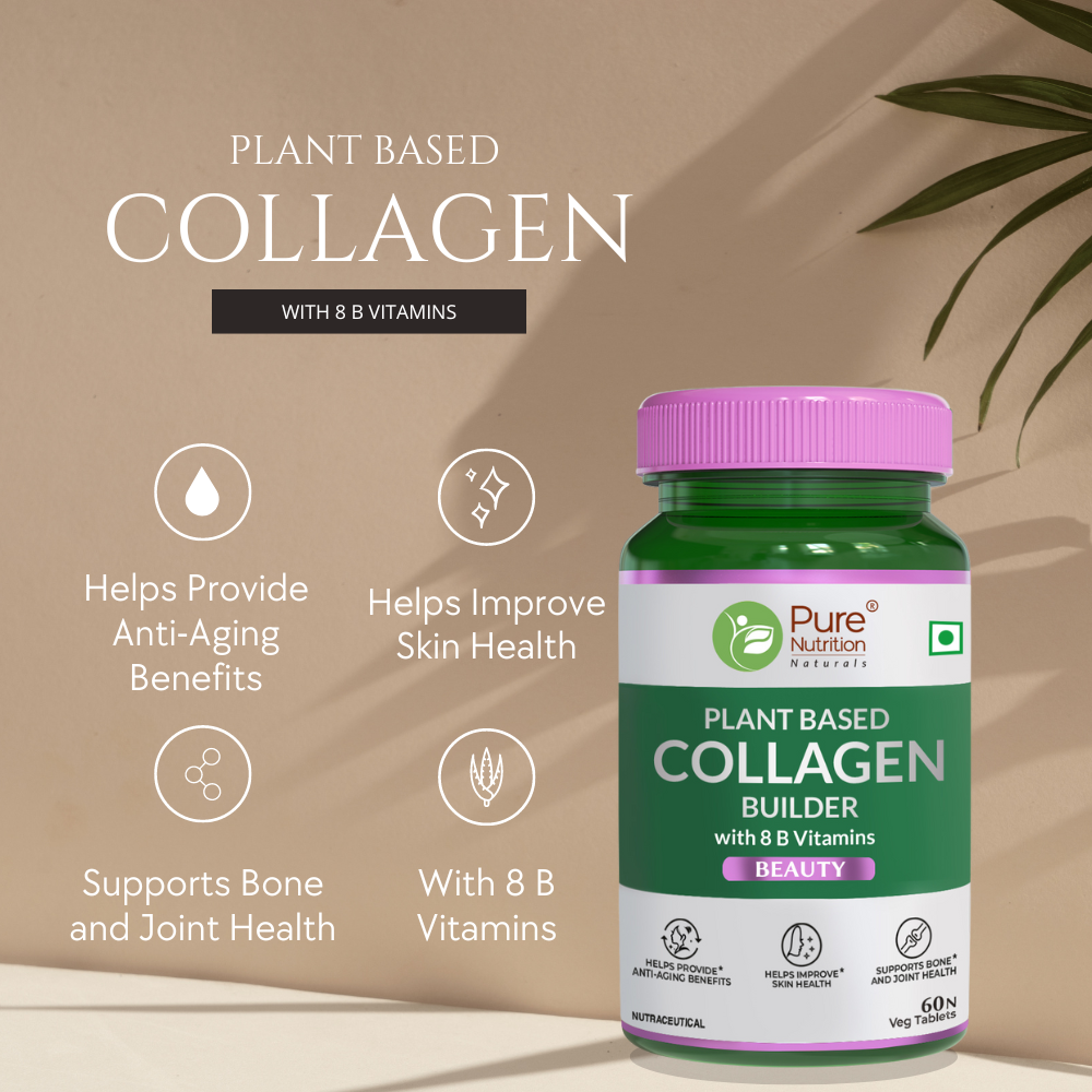 Plant-Based Collagen Builder - Enhance Skin, Hair & Nail Health-60 Tab