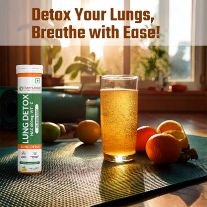 Lung Detox Effervescent Tablets - 20 | Supports Respiratory Health, Cleansing, and Overall Wellness