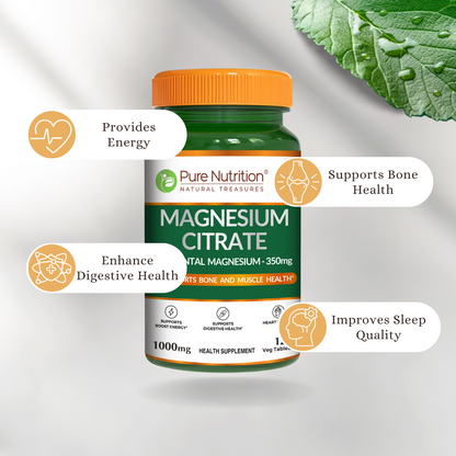 Magnesium Citrate - 120 Tablets | Supports Digestion and Reduces Muscle Cramps
