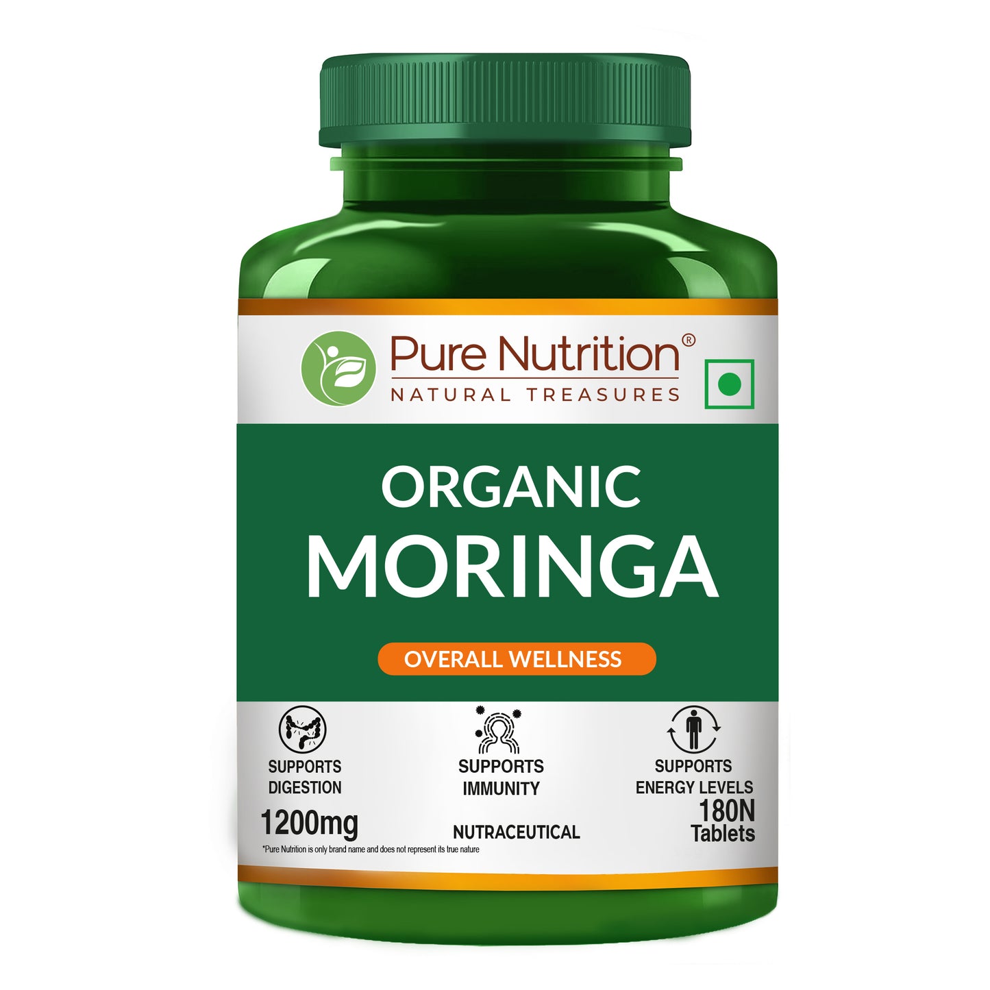 Organic Moringa Tablets 1200mg | Supports Immunity, Digestion & Energy