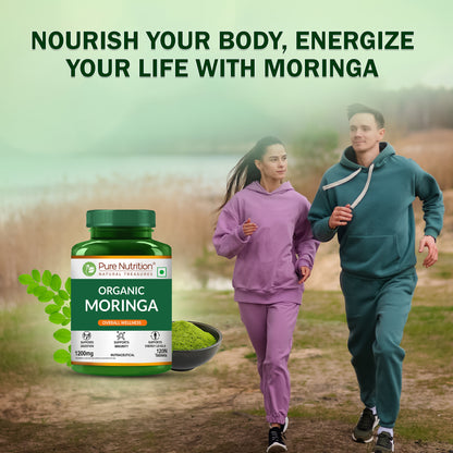 Organic Moringa Tablets 1200mg | Supports Immunity, Digestion & Energy