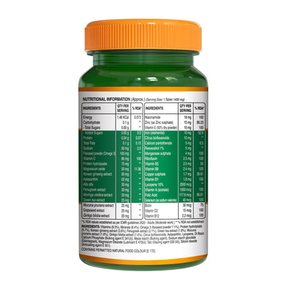 Multivitamin for Men – 30 Vegetarian Tablets | Comprehensive Wellness with 32+ Nutrients