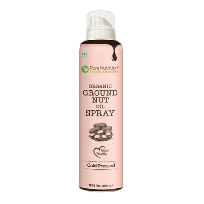 Organic Groundnut Oil Spray 200ml | Cold-Pressed & Pure for Cooking
