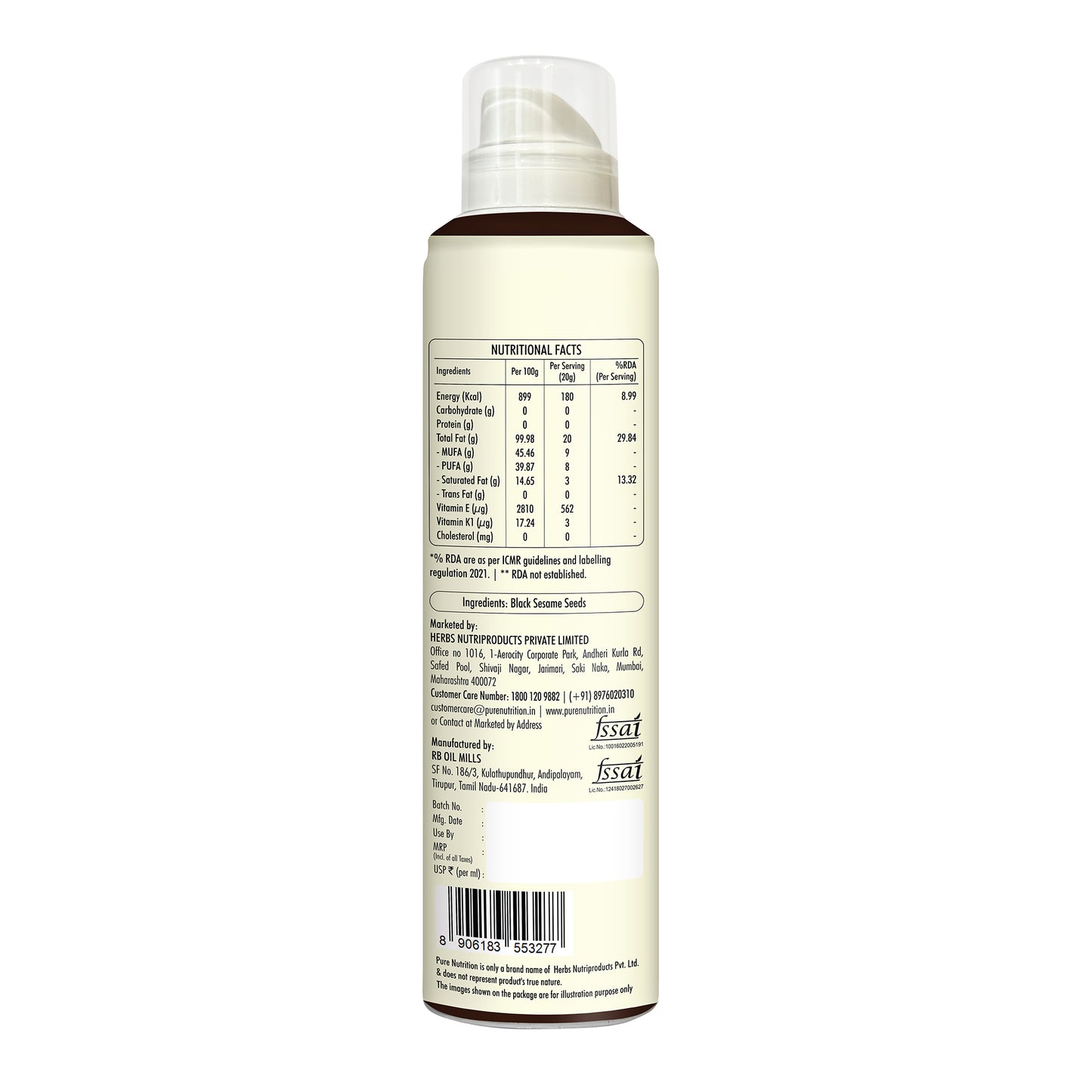 Dosa oil spray bottle 