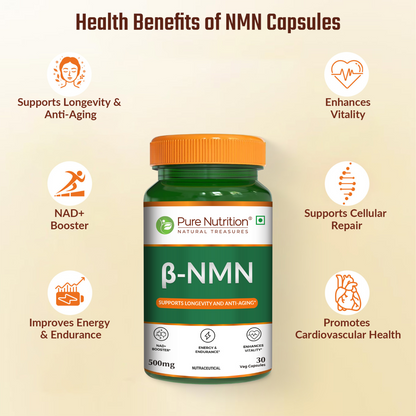 Pure Nutrition NMN Supplement 500mg (30 Capsules)