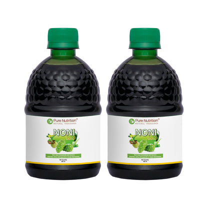 Pack of two Noni Gold herbal juice bottles for convenient daily wellness and immunity support.