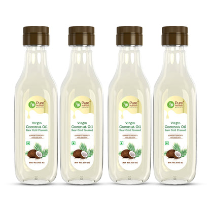 Virgin Coconut Oil 500ml | Cold Pressed, 100% Pure & Unrefined | Good for Hair, Skin & Cooking