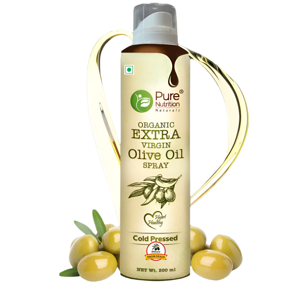 Olive Oil Cooking Spray 200ml | 100% Organic, Extra Virgin, Cold Pressed | Ideal for Cooking, Baking, Dressing, and Massage