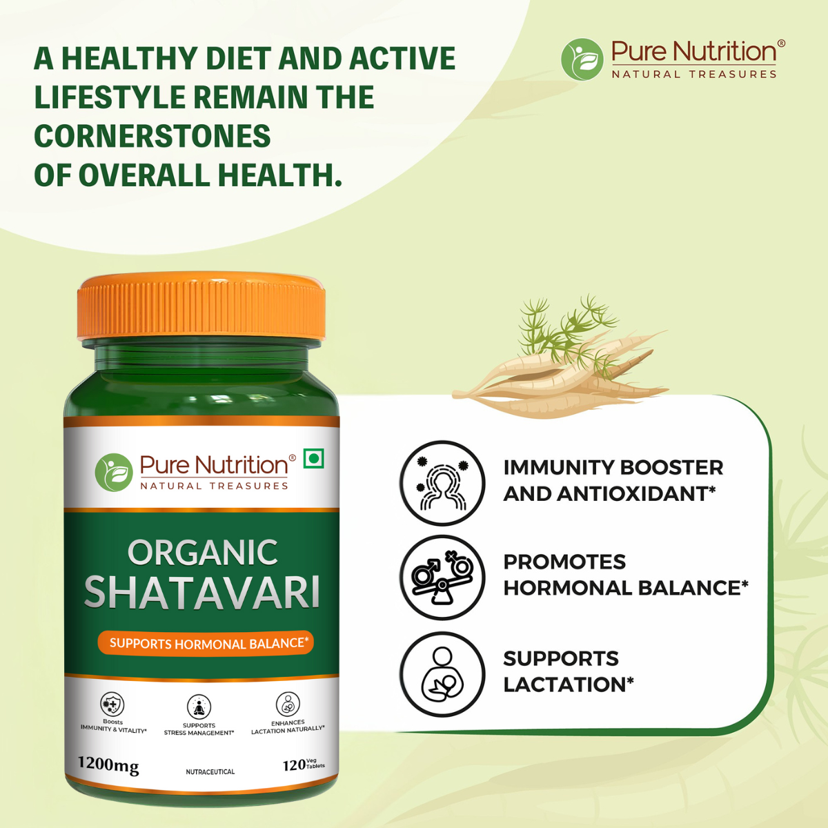 Pure Nutrition Organic Shatavari 