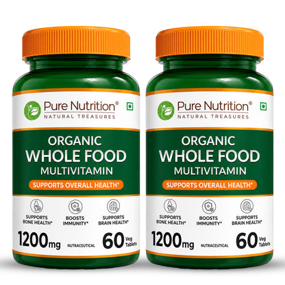 Organic Whole Food Multivitamin Plant-Based Vitamins & Minerals Daily