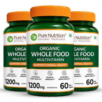 Organic Whole Food Multivitamin Plant-Based Vitamins & Minerals Daily
