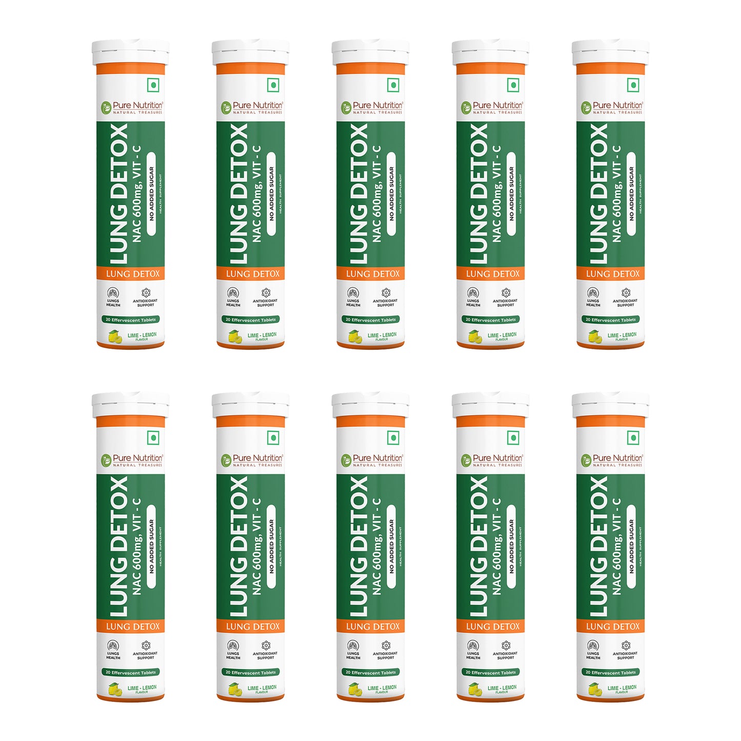 Lung Detox Effervescent Tablets - 20 | Supports Respiratory Health, Cleansing, and Overall Wellness