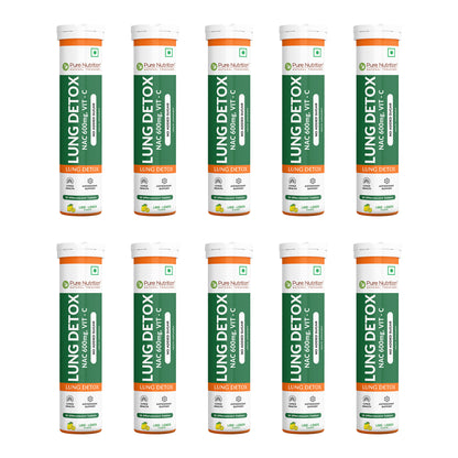 Lung Detox Effervescent Tablets - 20 | Supports Respiratory Health, Cleansing, and Overall Wellness