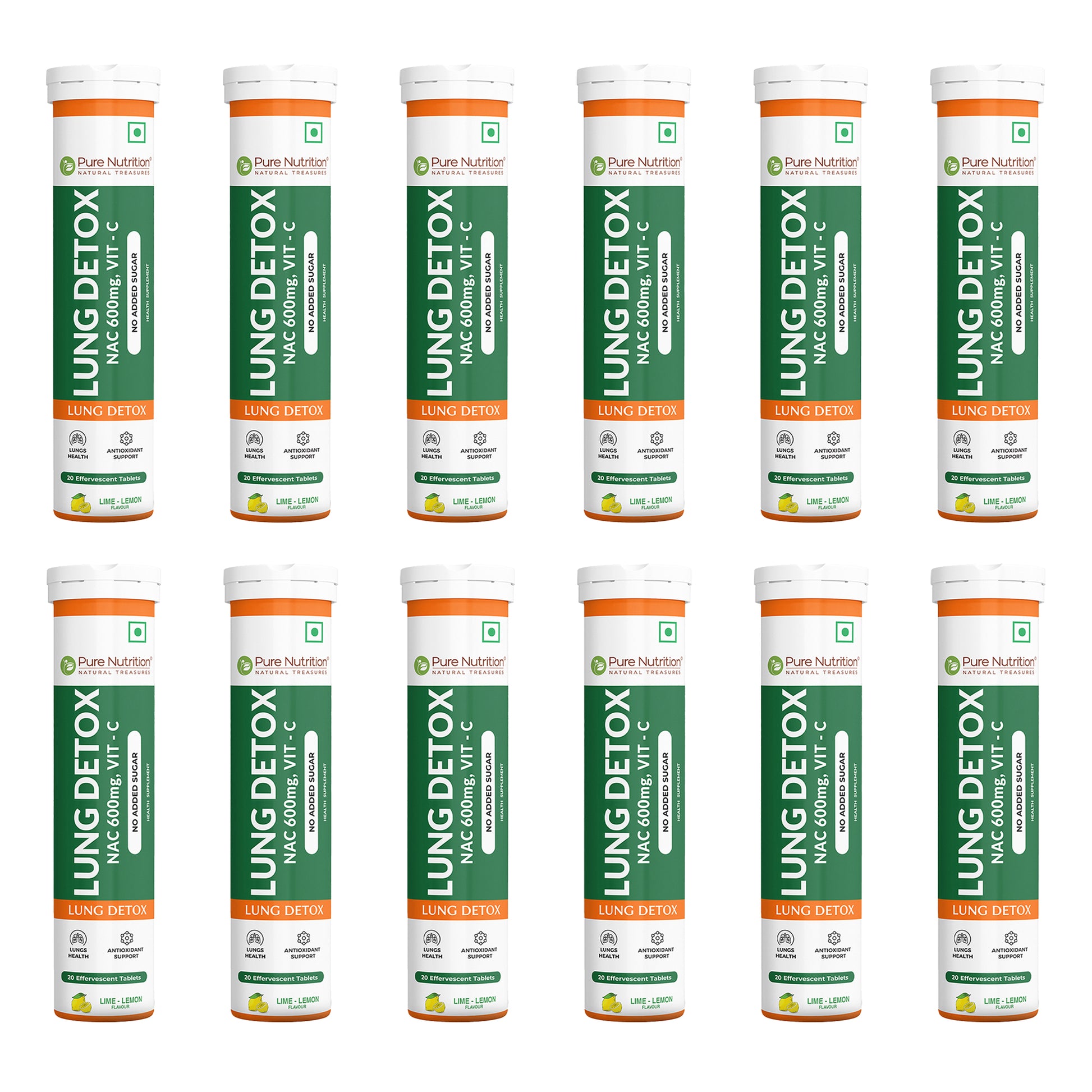 Pure Nutrition Lung Detox Effervescent Tablets with Vitamin C