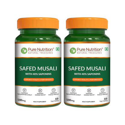 Pure Nutrition Safed Musli – 60 Veg Tablets