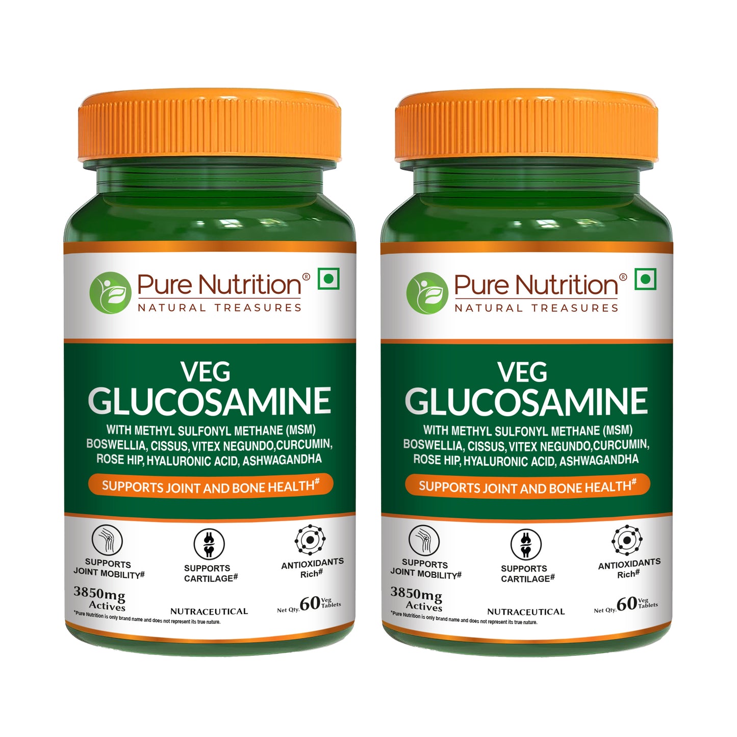 Veg Glucosamine with MSM – 60 Tablets | Joint Pain & Flexibility