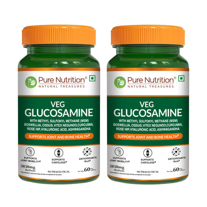 Veg Glucosamine with MSM – 60 Tablets | Joint Pain & Flexibility