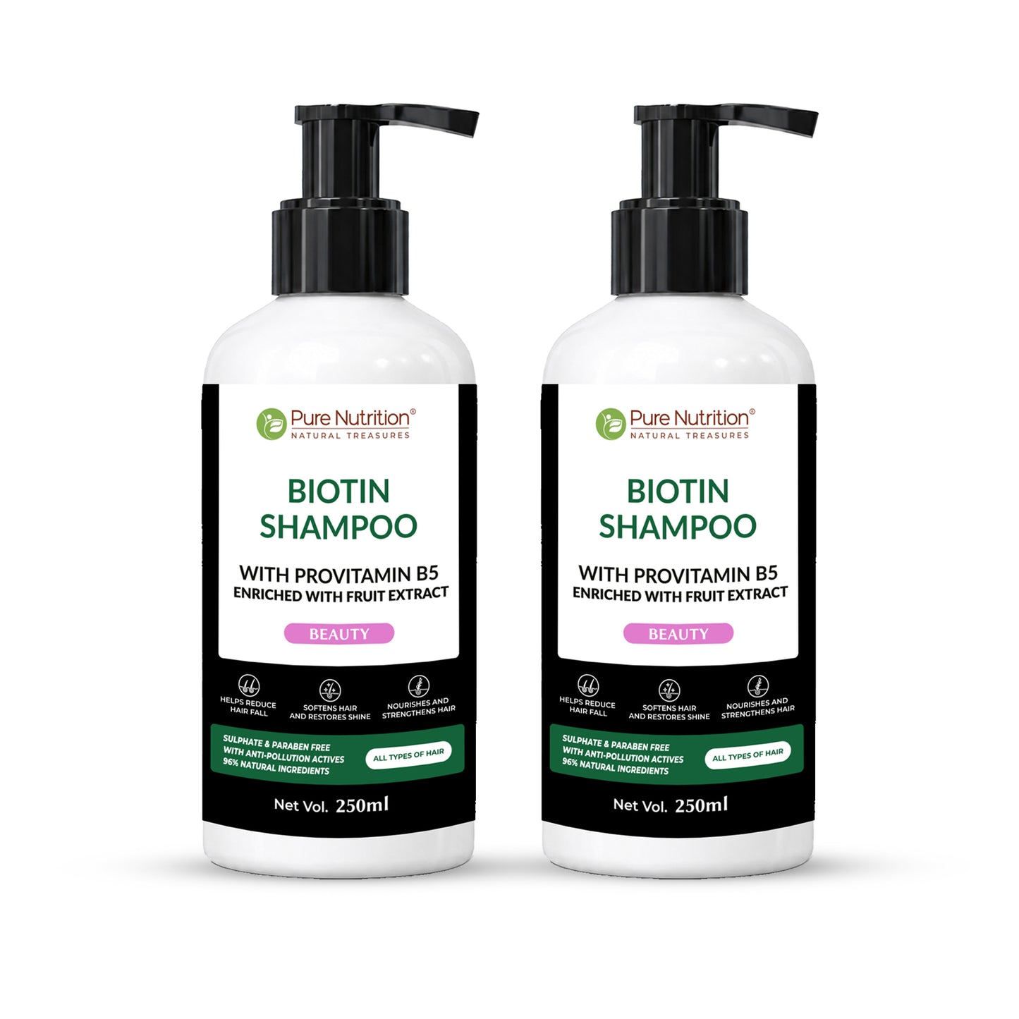 Biotin Shampoo with Provitamin B5 – Strengthens Hair & Promotes Growth | 250ml