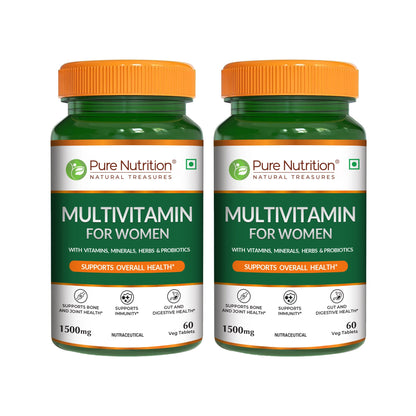 Multivitamin Tablets for Women | 37+ Nutrients for Overall Health | 60 veg Tablets