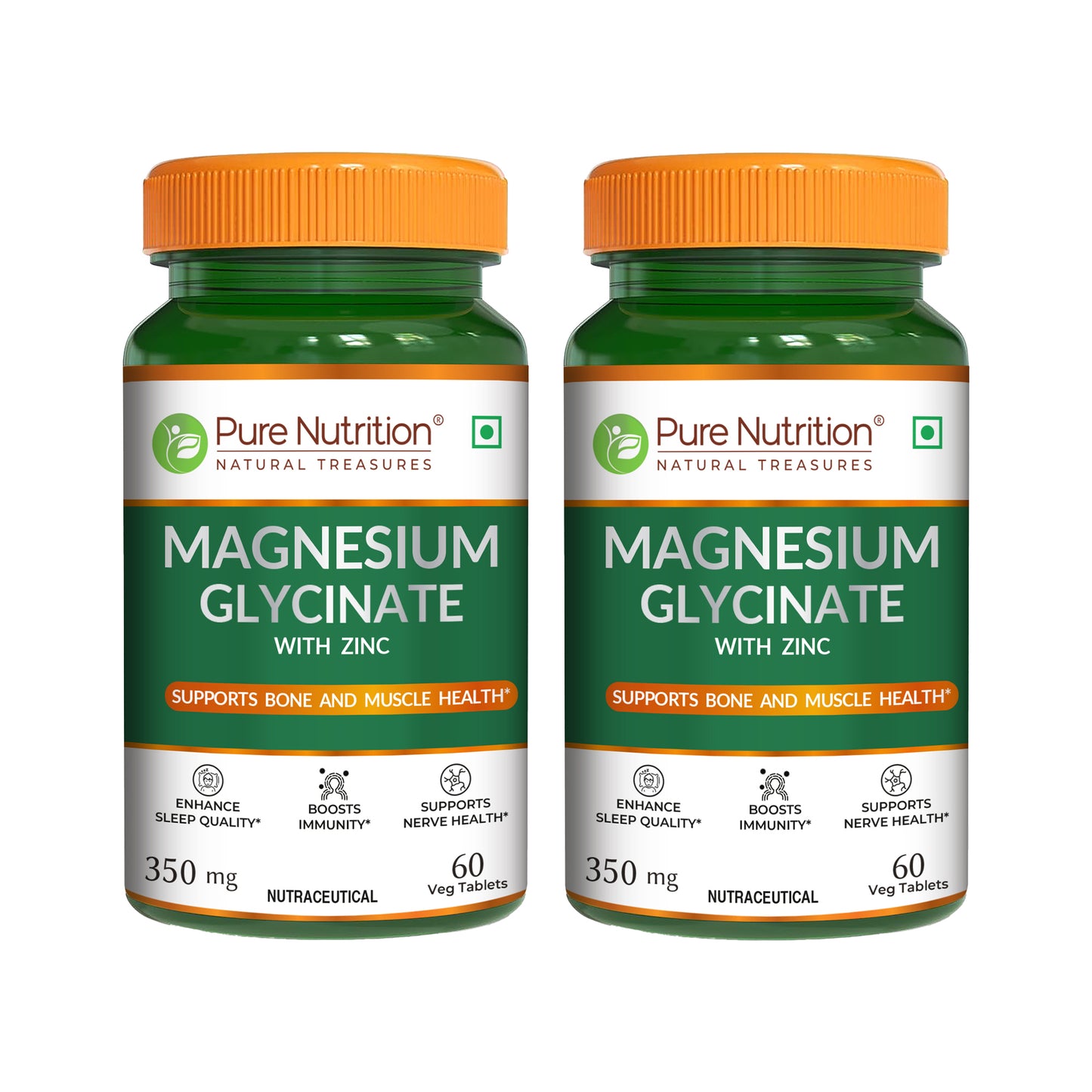 Magnesium Glycinate with Zinc tablets | Supports Sleep, Stress & Heart Health|