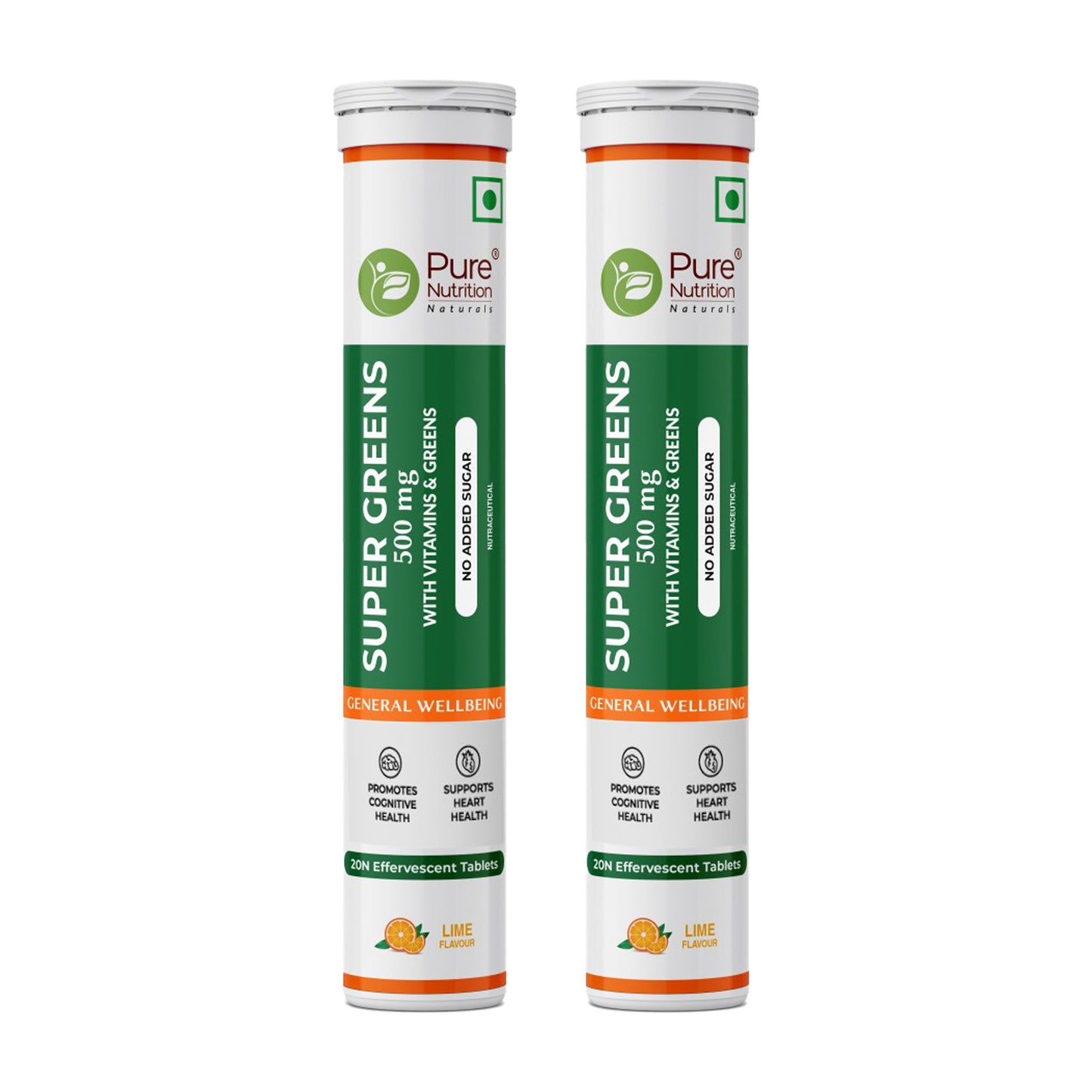 Super Greens 500mg with Vitamins & Greens -  Effervescent Tablets