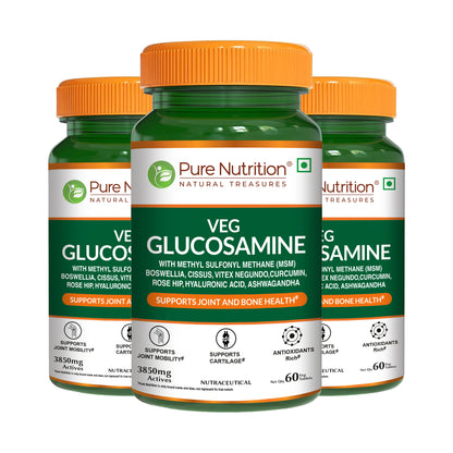 Veg Glucosamine with MSM – 60 Tablets | Joint Pain & Flexibility