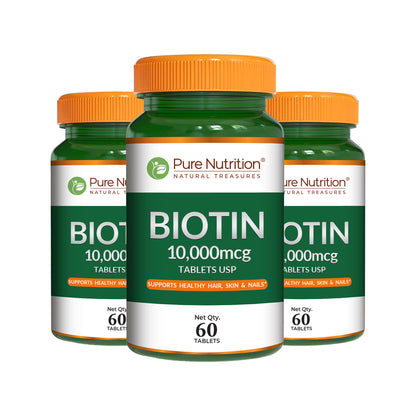 Pure Nutrition Biotin 10,000 mcg | Pharma Grade