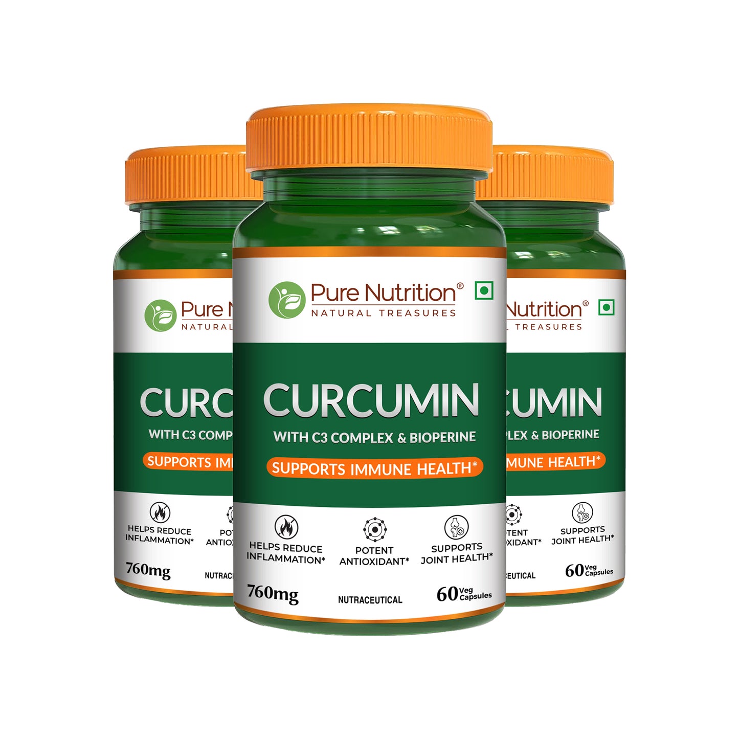 Curcumin with C3 Complex & Bioperine | 60 Veg Capsules