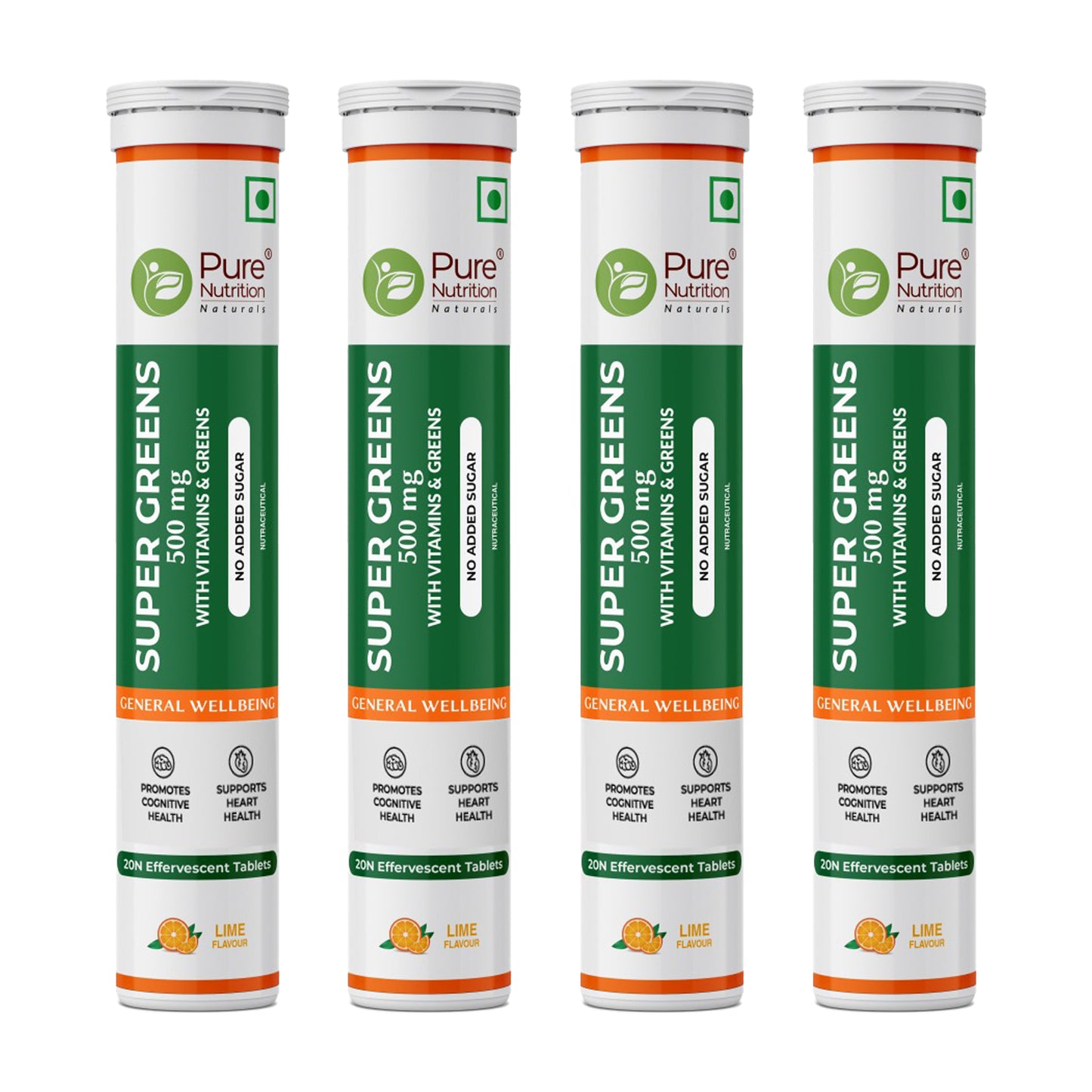 Super Greens 500mg with Vitamins & Greens -  Effervescent Tablets