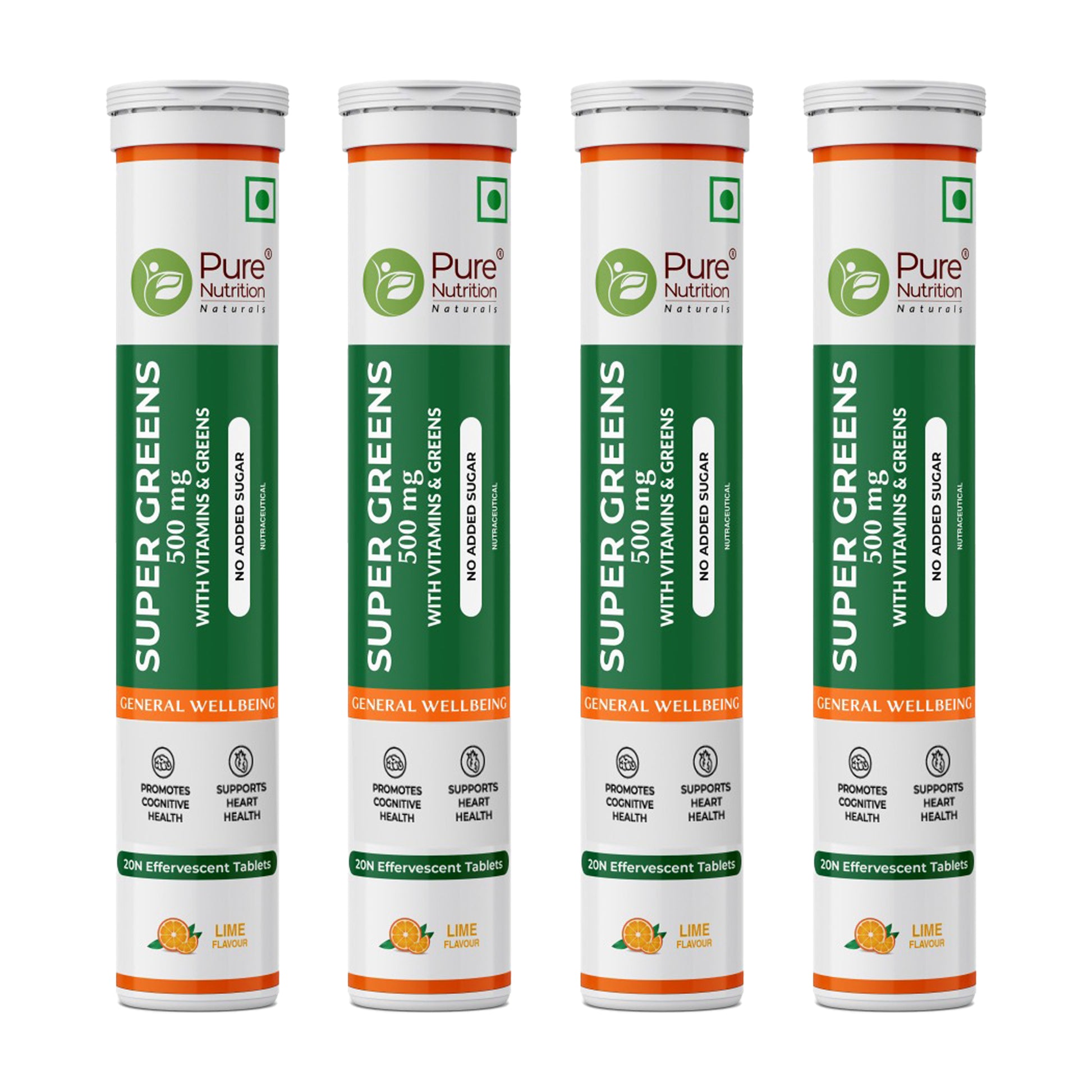 Super Greens 500mg with Vitamins & Greens -  Effervescent Tablets