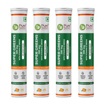 Super Greens 500mg with Vitamins & Greens -  Effervescent Tablets