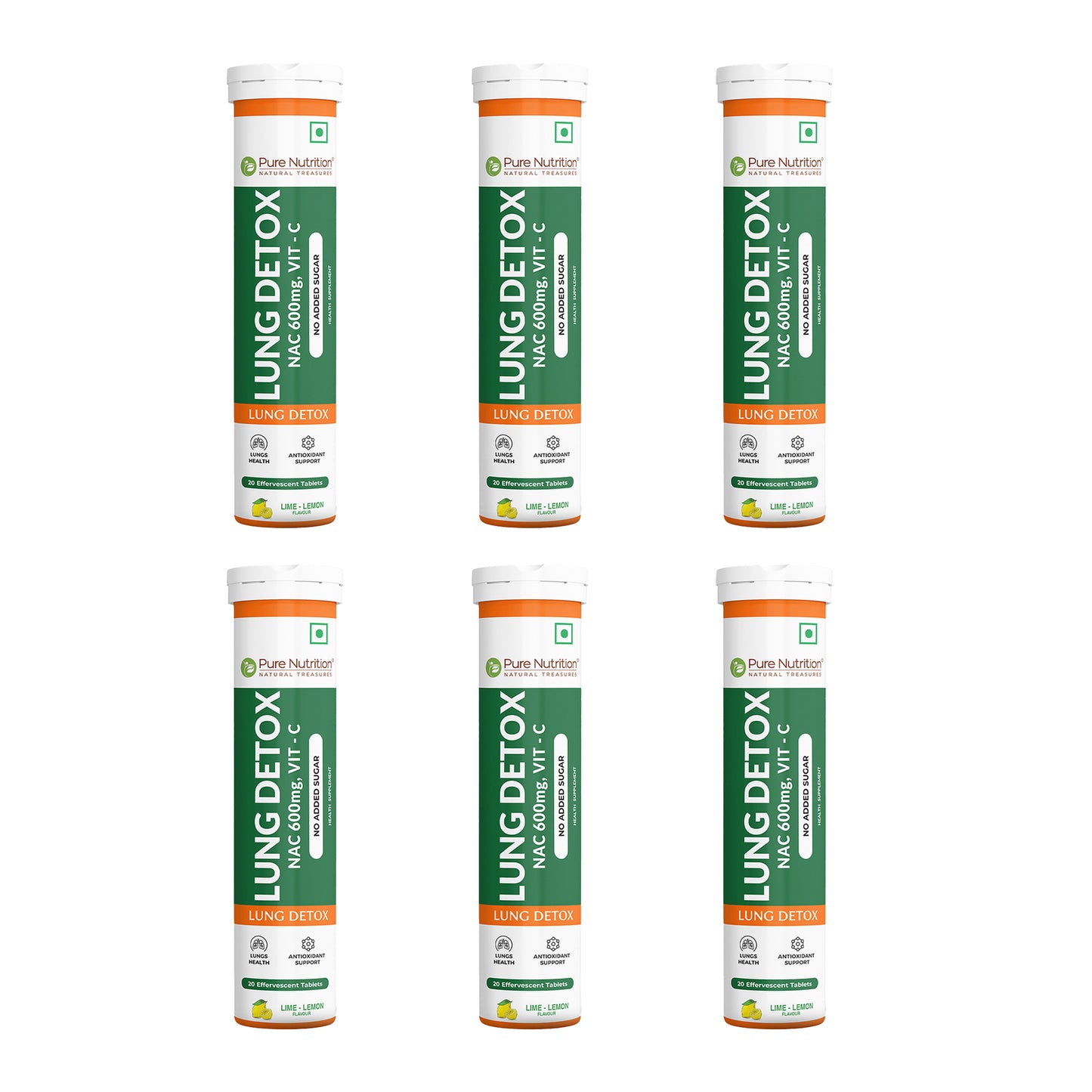 Lung Detox Effervescent Tablets - 20 | Supports Respiratory Health, Cleansing, and Overall Wellness