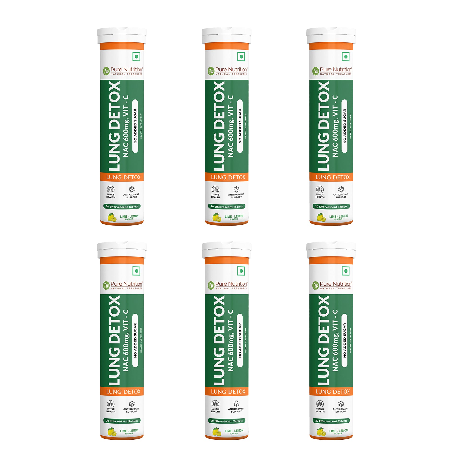 Pure Nutrition Lung Detox Effervescent Tablets with Vitamin C