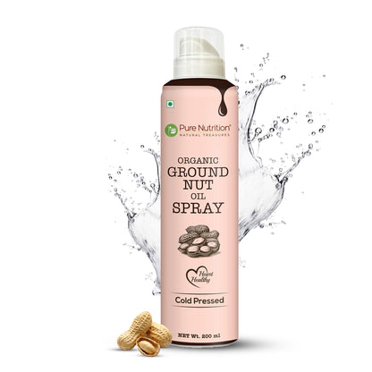 Organic Groundnut Oil Spray 200ml | Cold-Pressed & Pure for Cooking